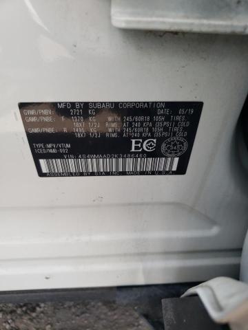 2019 SUBARU ASCENT 4S4WMAAD2K3486460