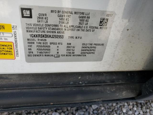 1GKKRSKD6HJ292953 GMC Acadia Limited Slt-2