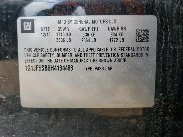 2017 CHEVROLET SONIC PREM - 1G1JF5SB6H4134488