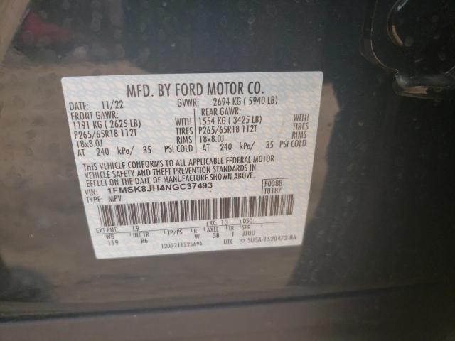 2022 FORD EXPLORER T 1FMSK8JH4NGC37493