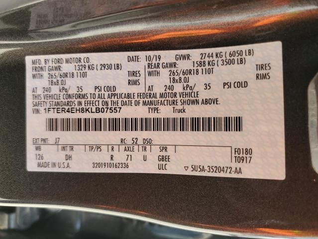 2019 FORD RANGER LAR 1FTER4EH8KLB07557