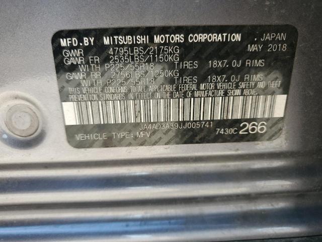JA4AD3A39JJ005741 Mitsubishi Outlander Se