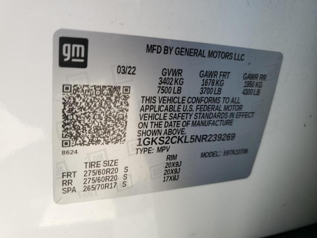 2022 GMC YUKON AT4 1GKS2CKL5NR239269