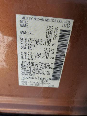 5N1AZ2MH7FN283929 Nissan MURANO S