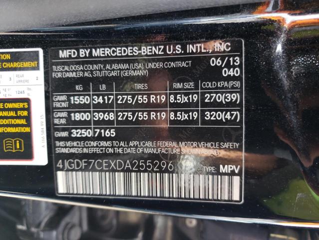 VIN 4JGDF7CEXDA255296 2013 Mercedes-Benz GL-Class, ... no.13