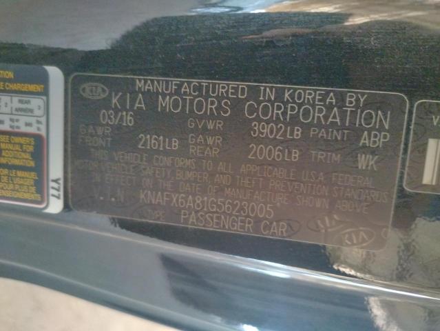 KNAFX6A81G5623005 KIA FORTE EX