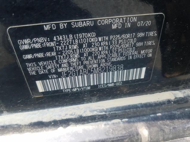 JF2GTABC5M8219838 Subaru Crosstrek