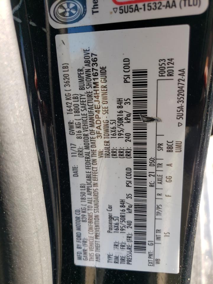 3FADP4EJ4HM167367 FORD FIESTA 2017