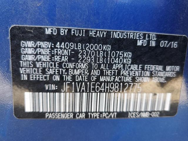 JF1VA1E64H9812775 Subaru Wrx Premium