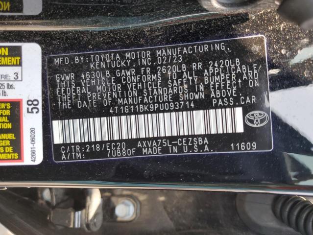 VIN 4T1G11BK9PU093714 2023 Toyota Camry, Se Night S... no.12