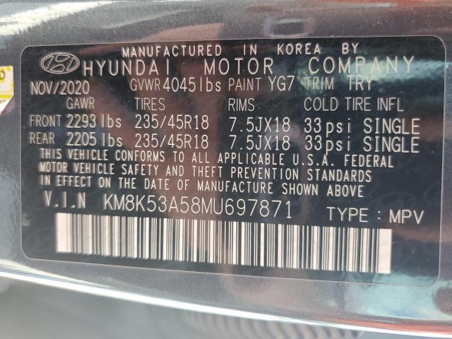 2021 HYUNDAI KONA ULTIM - KM8K53A58MU697871