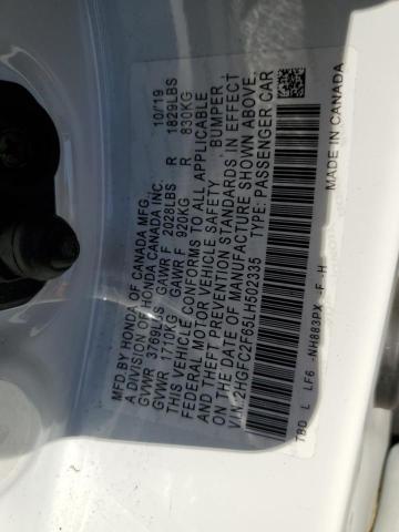 2HGFC2F65LH502335 Honda Civic Lx
