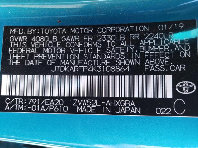 JTDKARFP4K3108864 Toyota PRIUS PRIME