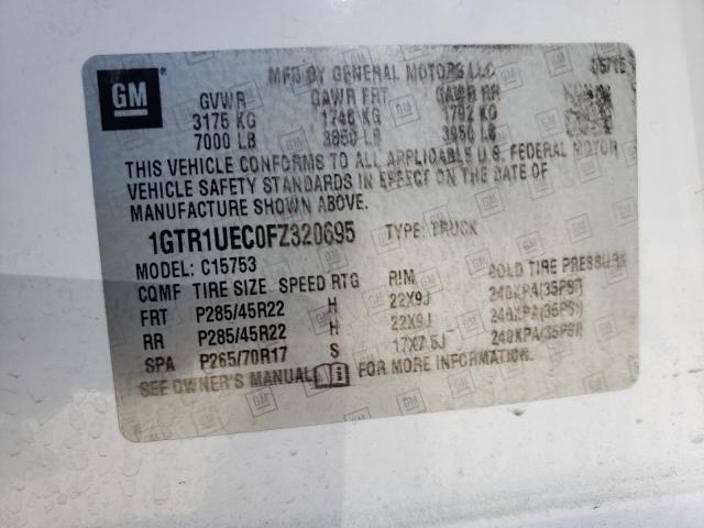 1GTR1UEC0FZ320695 GMC Sierra C1500 Sle