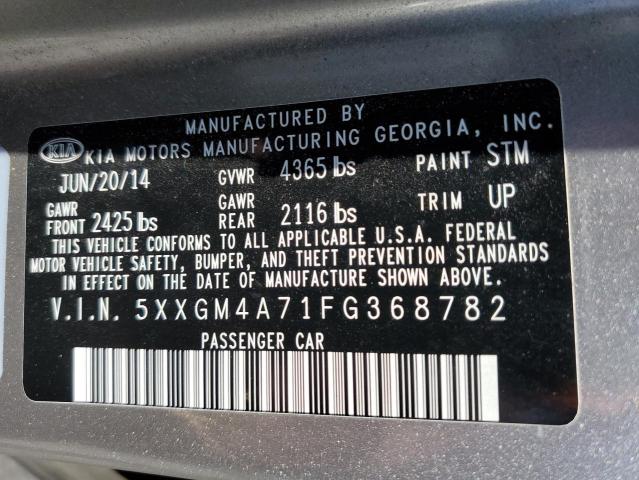 5XXGM4A71FG368782 KIA Optima Lx
