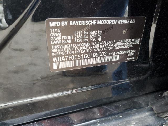 2016 BMW 750 I - WBA7F0C51GGL99083