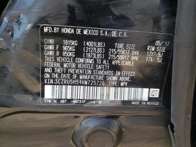 2017 HONDA HR-V 3CZRU5H54HM725726