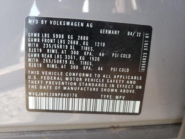 2022 VOLKSWAGEN ID.4 PRO - WVGJNPE20NP040176