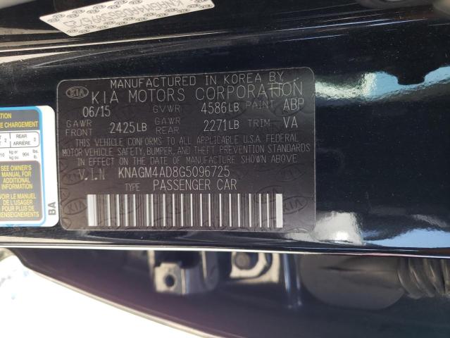 KNAGM4AD8G5096725 KIA OPTIMA HYBRID