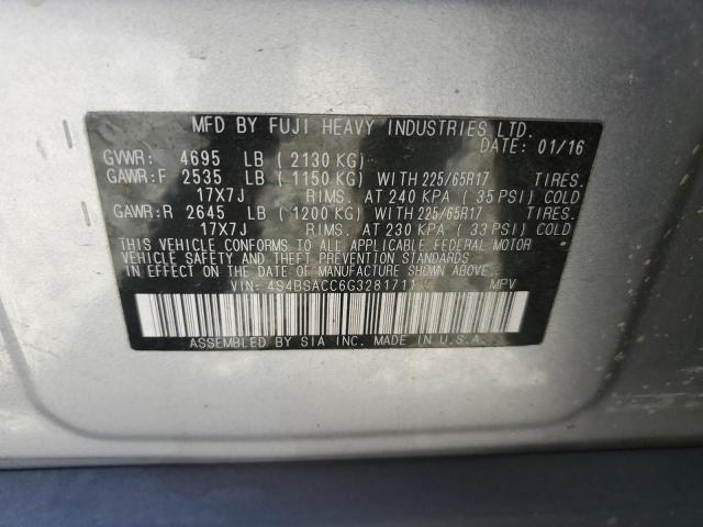 4S4BSACC6G3281711 Subaru Outback 2.5i Premium