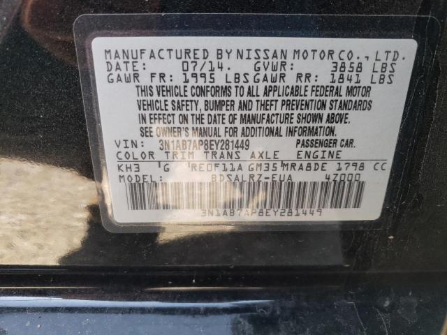 3N1AB7AP8EY281449 Nissan SENTRA S