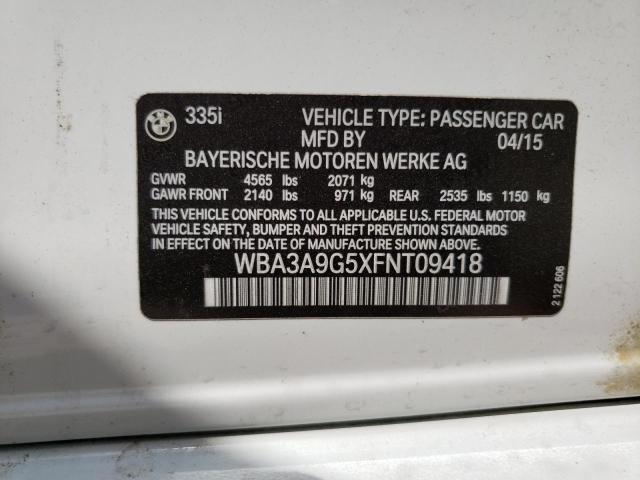 2015 BMW 335 I - WBA3A9G5XFNT09418