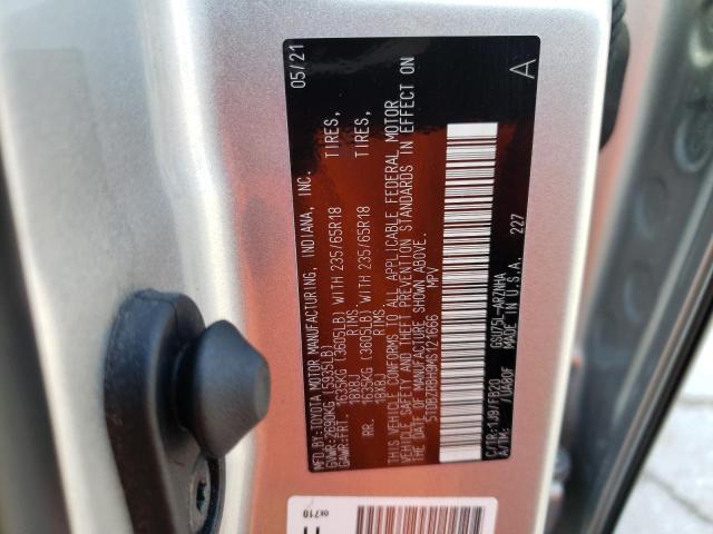 2021 TOYOTA HIGHLA XLE 5TDBZRBH9MS121666