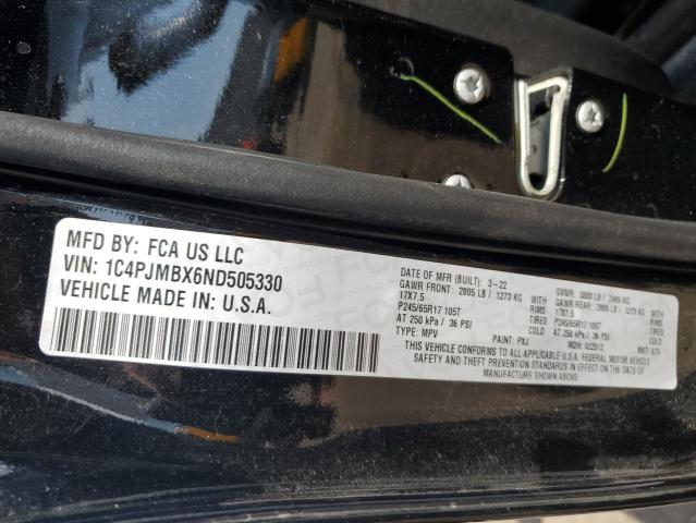 1C4PJMBX6ND505330 Jeep Cherokee Trailhawk
