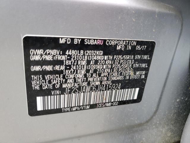 JF2SJAWC6JH415924 Subaru Forester 2.5i Touring