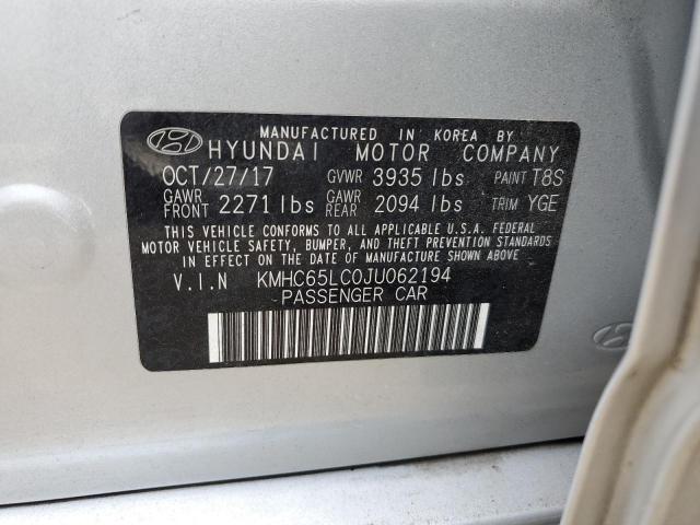 2018 HYUNDAI IONIQ BLUE - KMHC65LC0JU062194