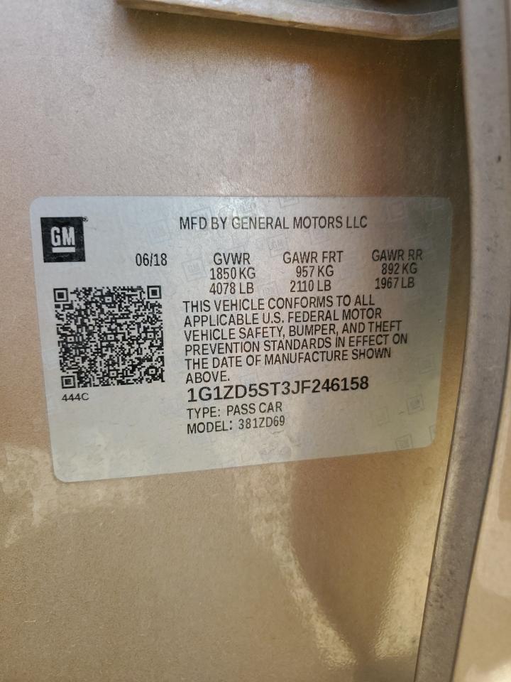 1G1ZD5ST3JF246158 CHEVROLET MALIBU 2018