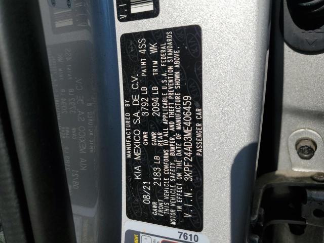 3KPF24AD3ME406459 KIA FORTE FE