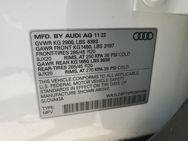 VIN WA1LCBF72PD007436 2023 Audi Q7, Premium Plus no.13