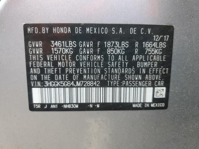 2018 HONDA FIT SPORT - 3HGGK5G64JM728842