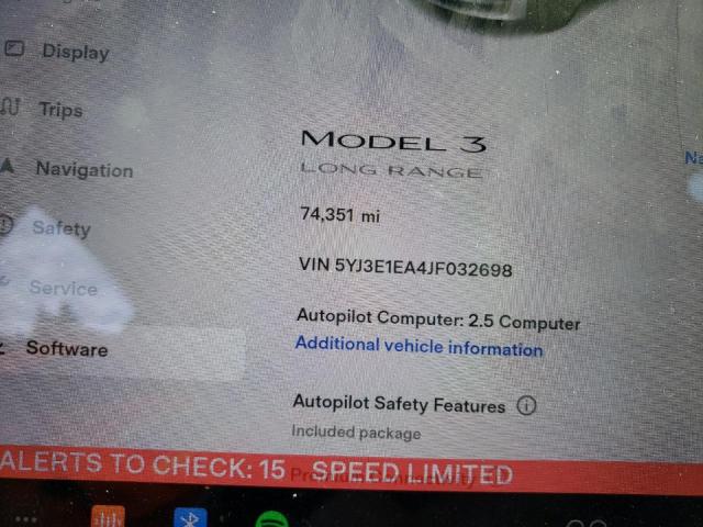 5YJ3E1EA4JF032698 Tesla MODEL 3