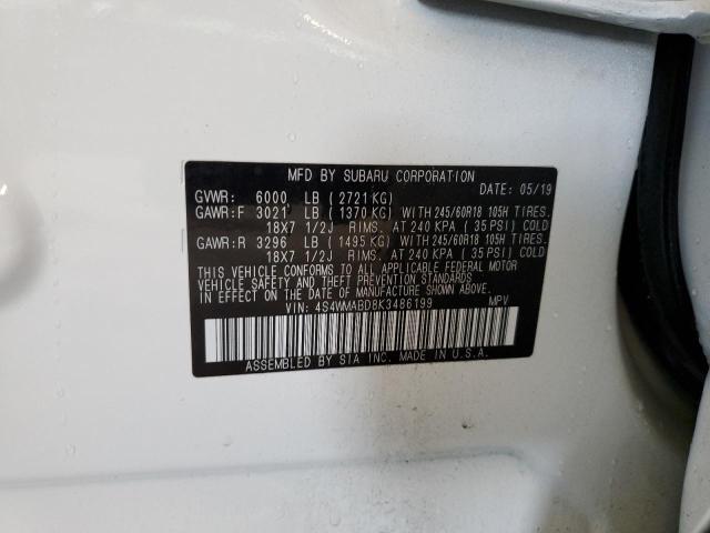 4S4WMABD8K3486199 Subaru Ascent Premium