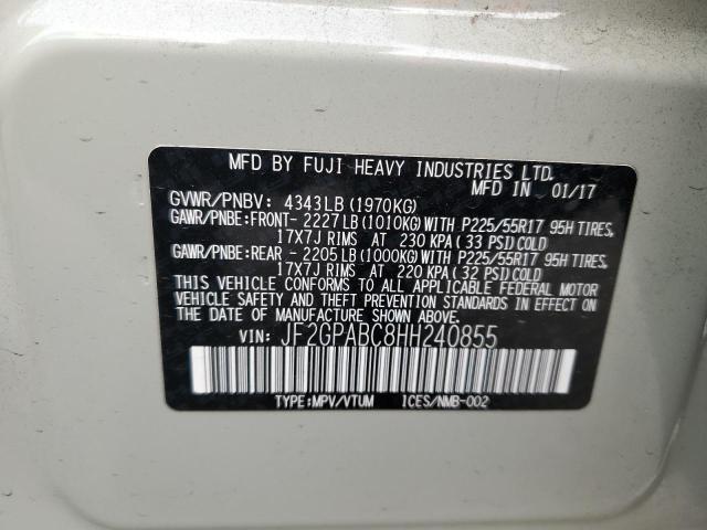 JF2GPABC8HH240855 Subaru Crosstrek Premium