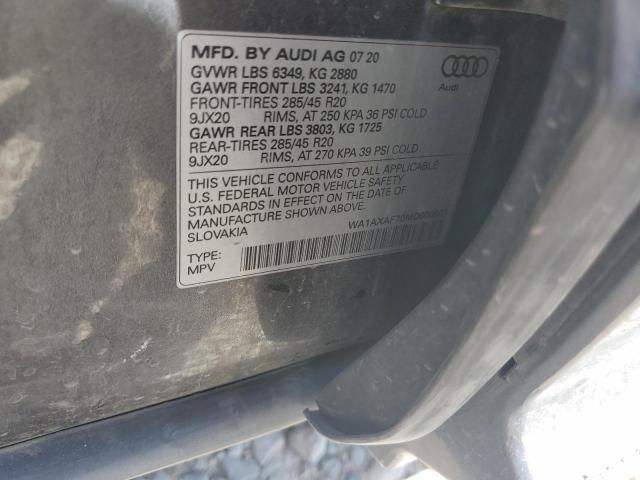 WA1AXAF70MD000907 2021 AUDI Q7, photo no. 12