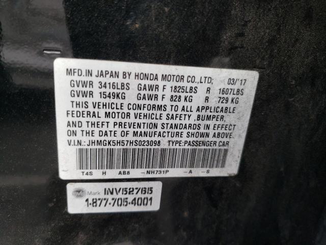 JHMGK5H57HS023098 Honda FIT LX