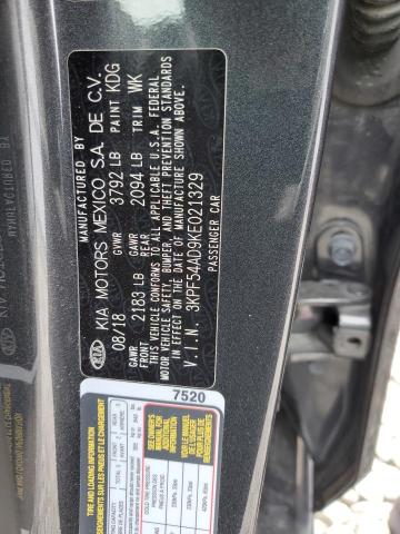 3KPF54AD9KE021329 KIA FORTE EX