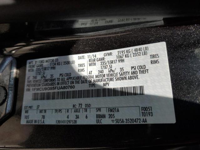 1FMCU9G95FUA80760 Ford ESCAPE SE