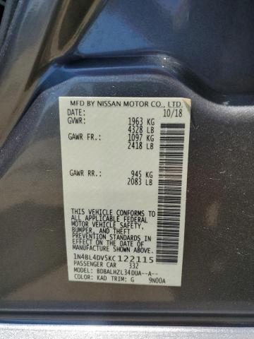 1N4BL4DV5KC122115 Nissan ALTIMA SV