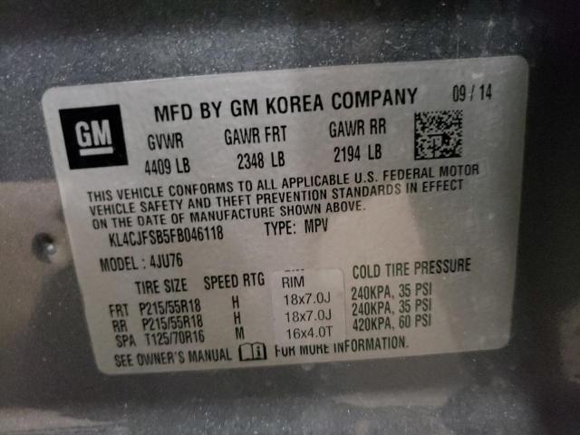 2015 BUICK ENCORE CON - KL4CJFSB5FB046118