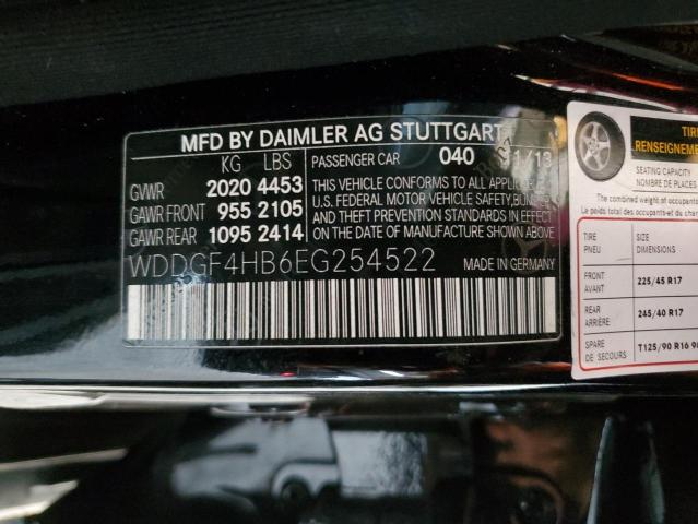 WDDGF4HB6EG254522 Mercedes-Benz C 250