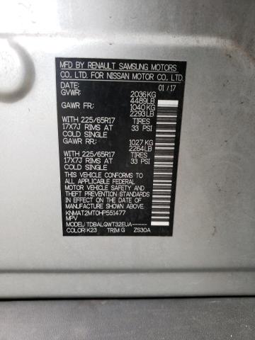 KNMAT2MT0HP551477 Nissan ROGUE S
