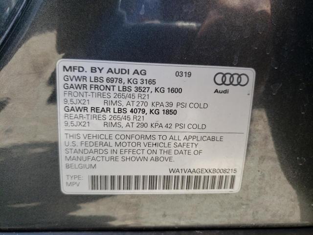 2019 AUDI E-TRON PRE - WA1VAAGEXKB008215
