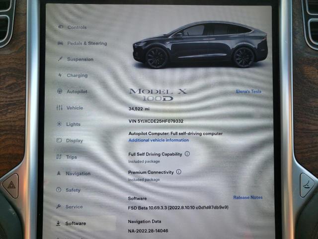 5YJXCDE25HF079332 Tesla MODEL X