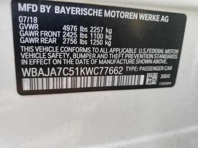 2019 BMW 530 XI - WBAJA7C51KWC77662