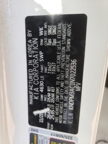 KNDPM3AC1N7022536 KIA Sportage Lx