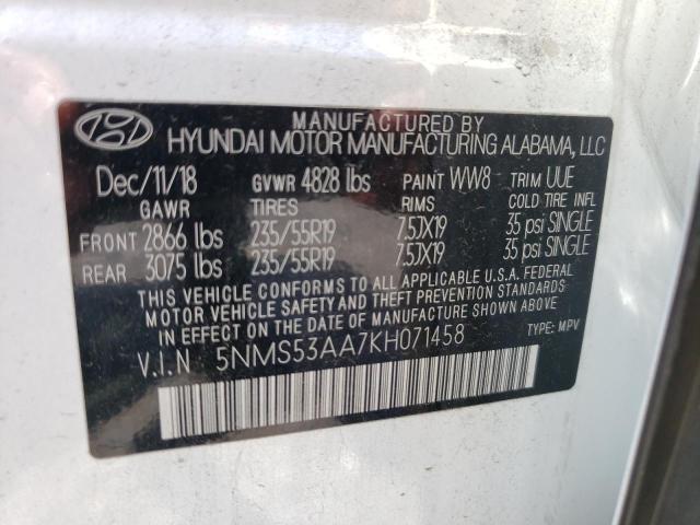 2019 HYUNDAI SANTA FE L - 5NMS53AA7KH071458
